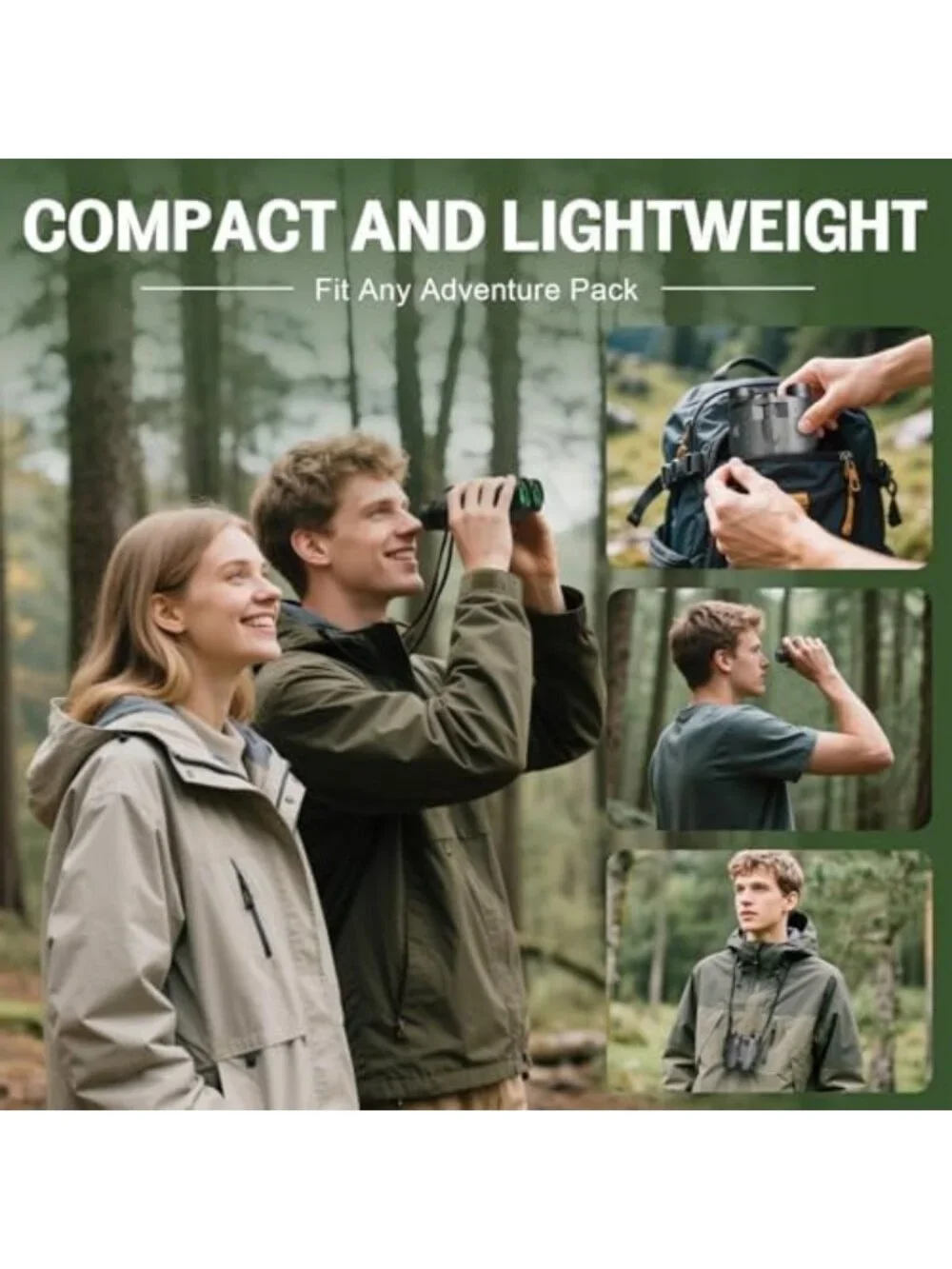 Compact 25x32 High Power Binoculars for Adults - Perfect for Bird Watching